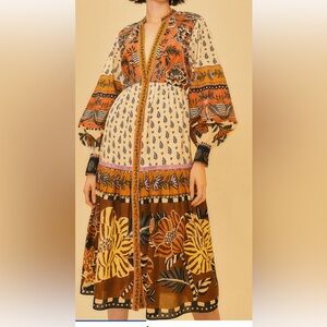 Farm Rio Ainika midi dress size Large